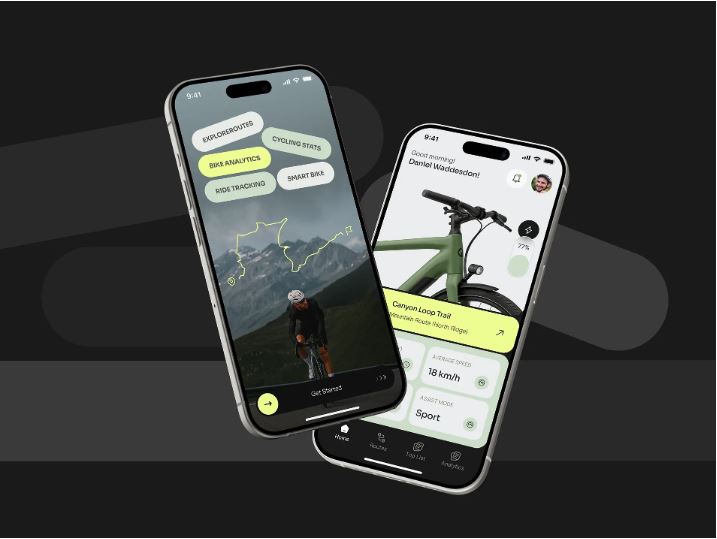 Cycling companion mobile app design project by Magniqa